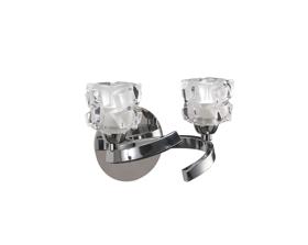 Ice Polished Chrome Wall Lights Mantra Armed Wall Lights